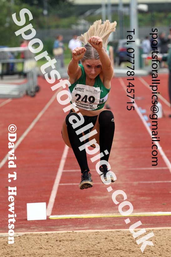 Women and Girls long jump, 2021 North Eastern Track and Field Champs., Middesbrough. Photo: David T. Hewitson/Sports for All Pics